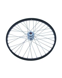 Forhjul 26" sort alu.