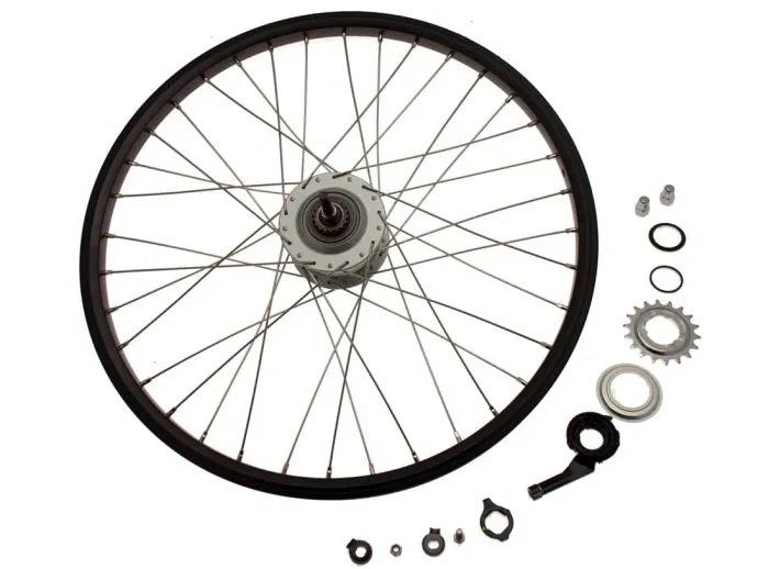 Baghjul Nexus 8 gear. rullebremse 24" sort alu.